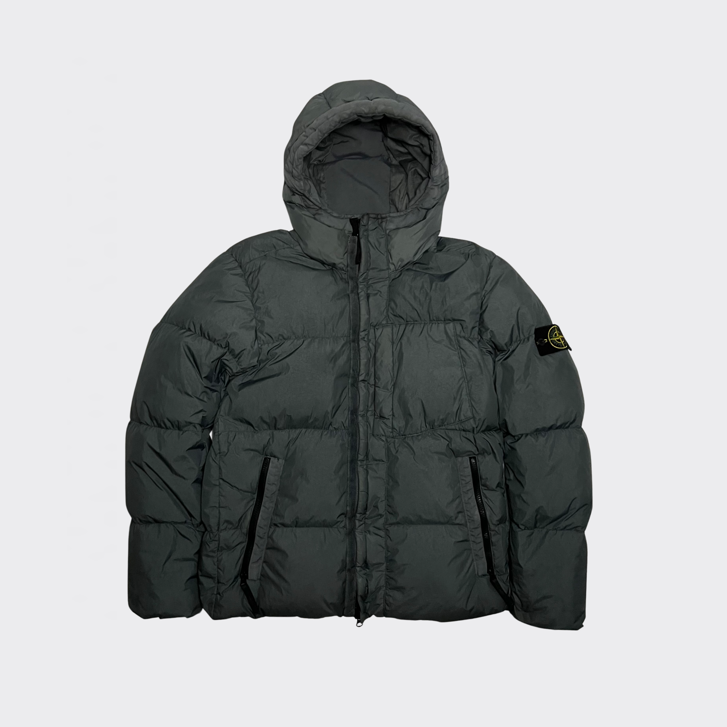 Stone Island Grey Down Jacket S