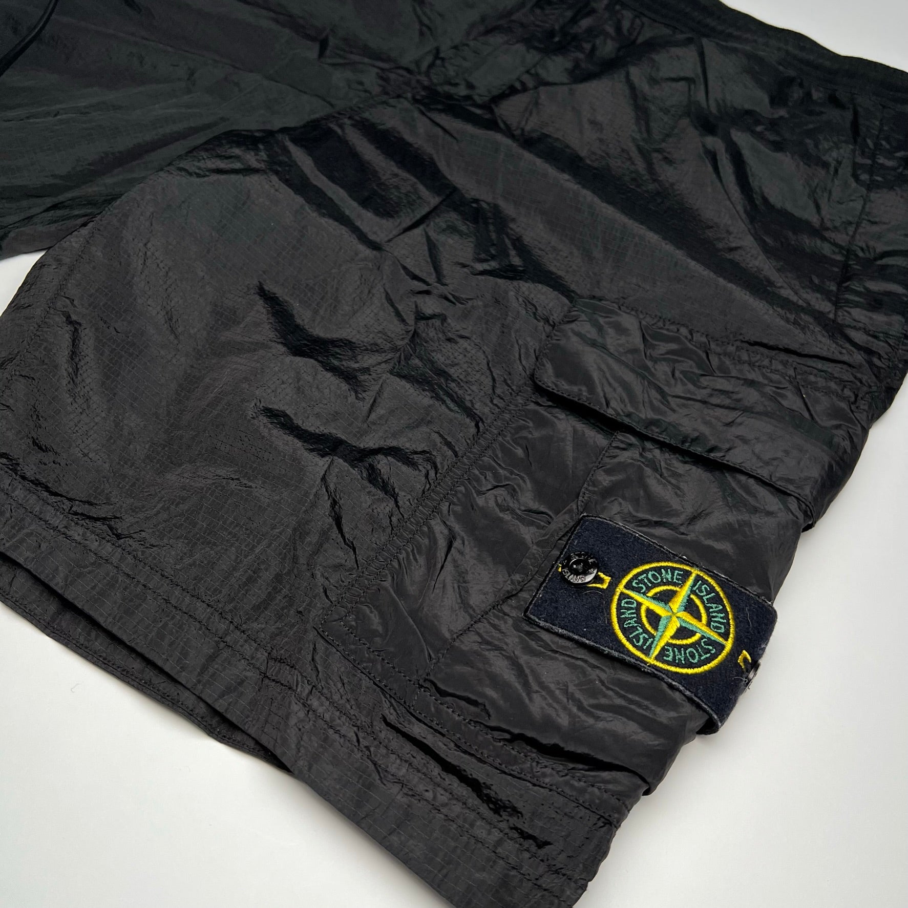 Stone island nylon metal cargo shorts on sale