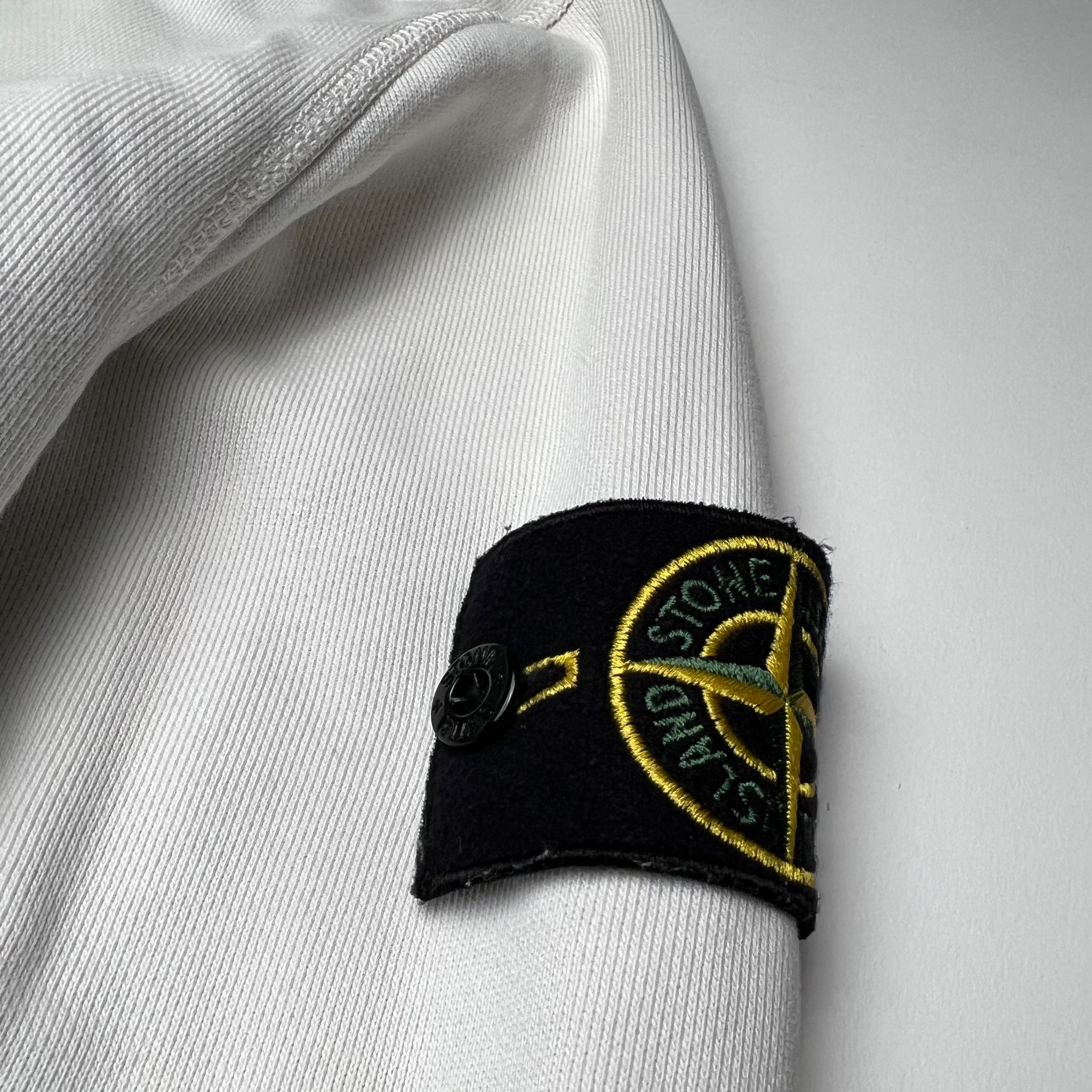 Stone Island White Hoodie L