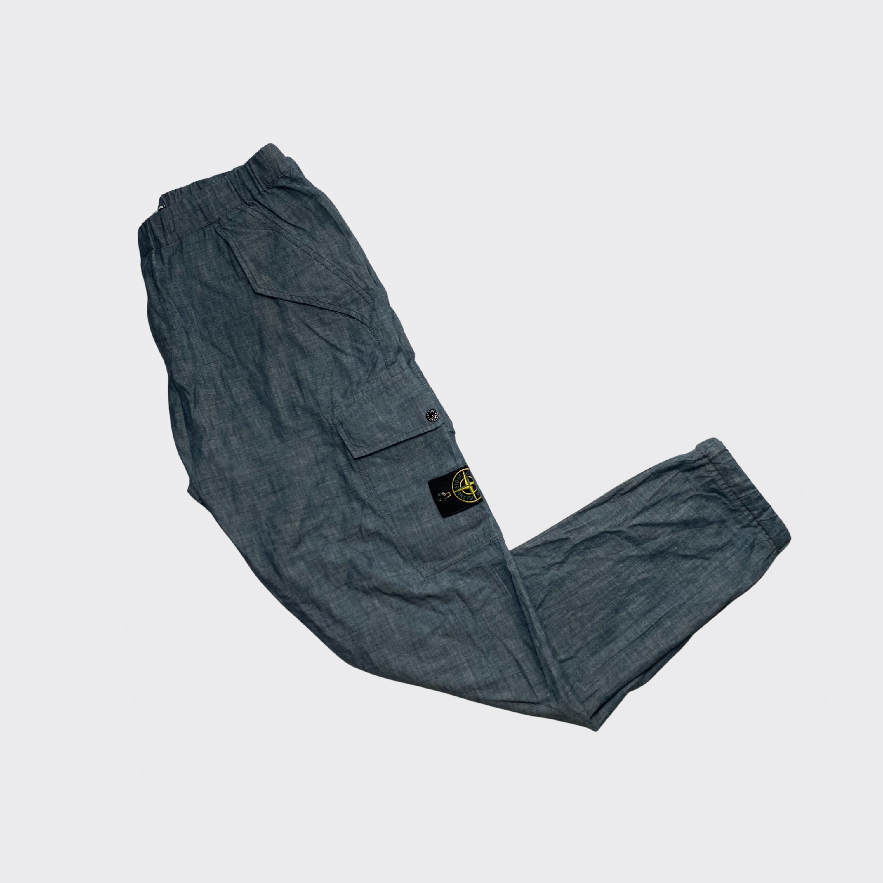 Stone Island Chambray Cargo Trousers W32