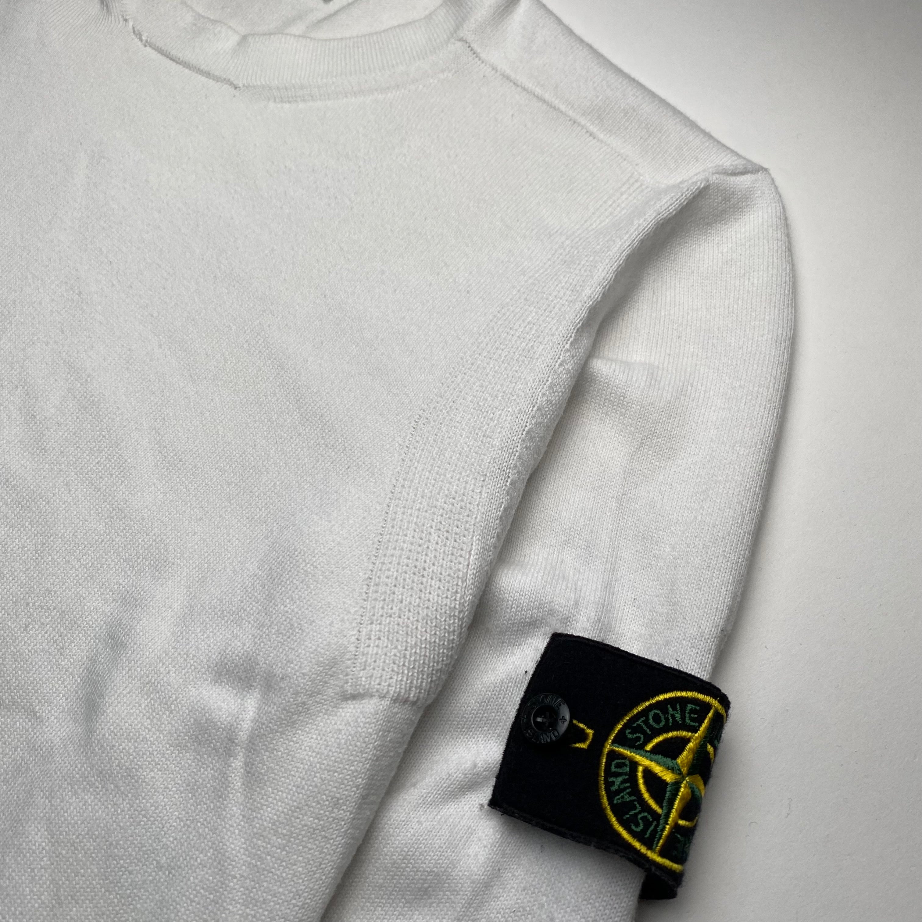 Stone Island White Crew L